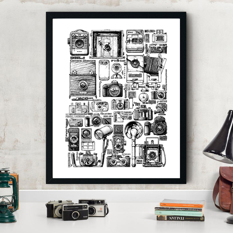 Collectible Vintage Cameras - Vintage Kamera Sammlung abbildungen Poster und