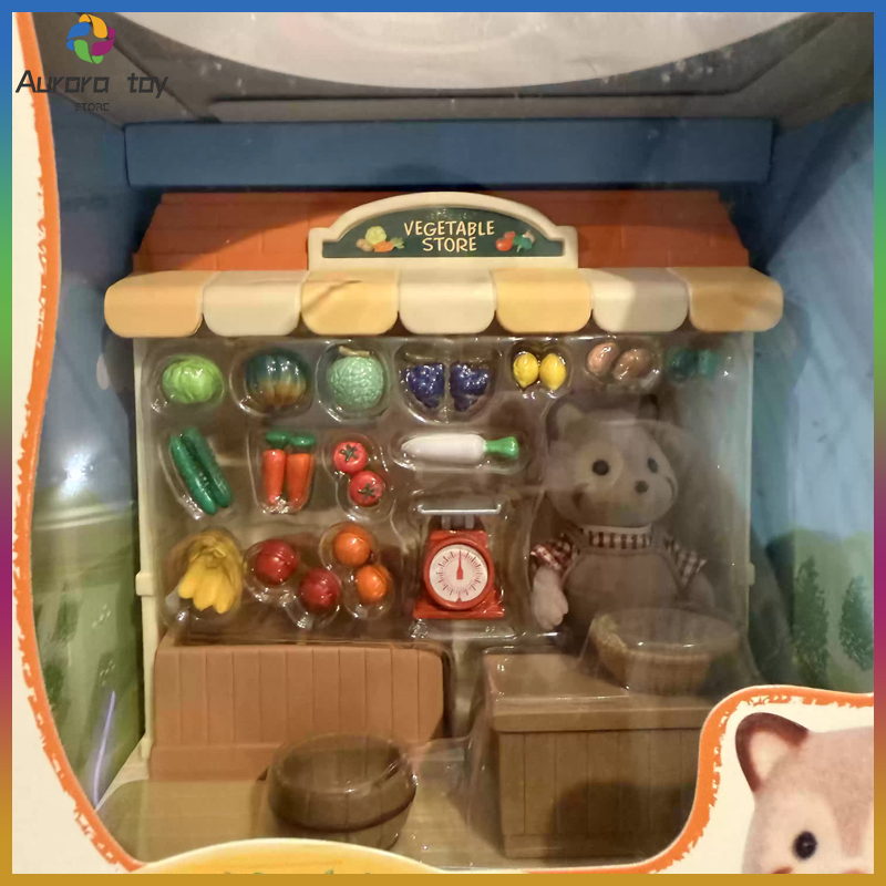 Vintage Collectible Market - Sylvanian Families Auslaufkollektion: Waschbär-Obst- und Gemüseladen,