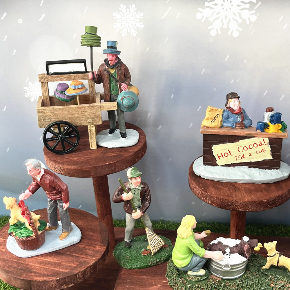 Vintage Weihnachtsdorf-Figuren – Vintage Collectible Market Bewertung und Preis