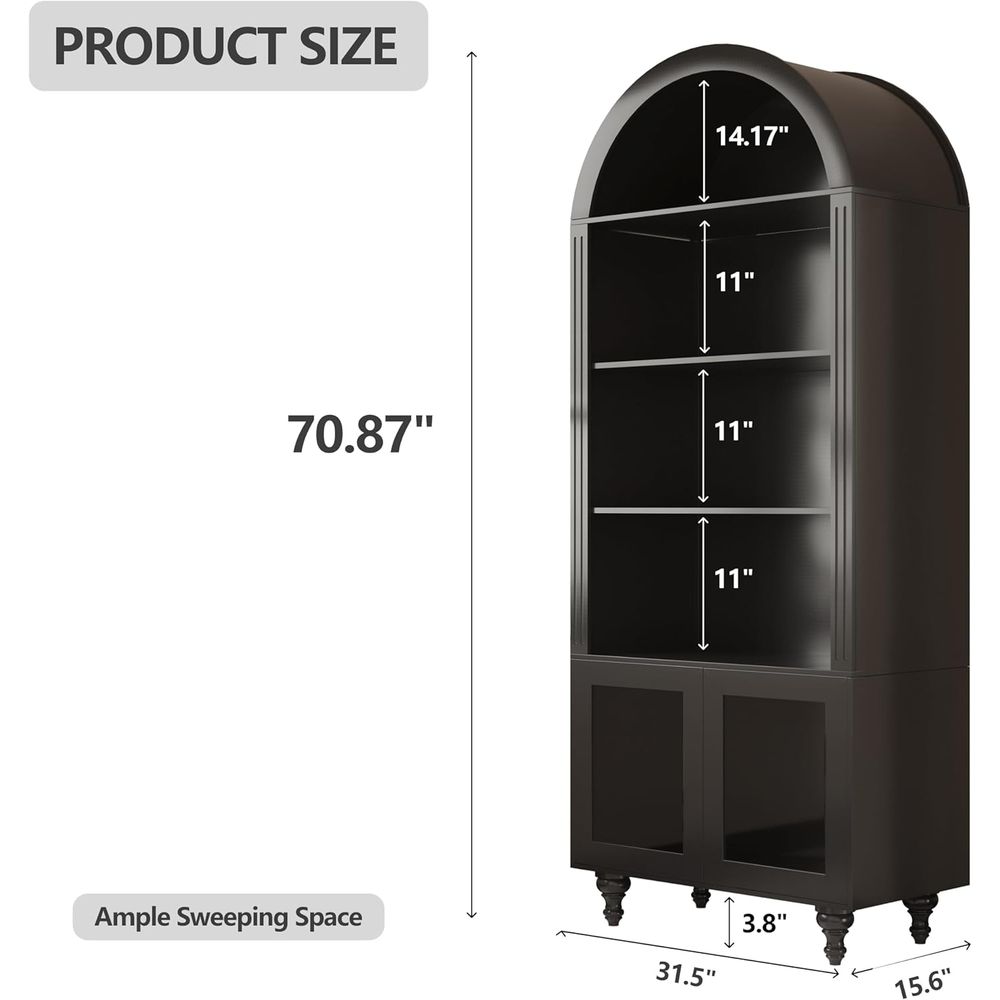 Holz-Vitrine mit Bogentür, Gla – Collectible & Vintage Dolls For Wedding Bewertung und Preis